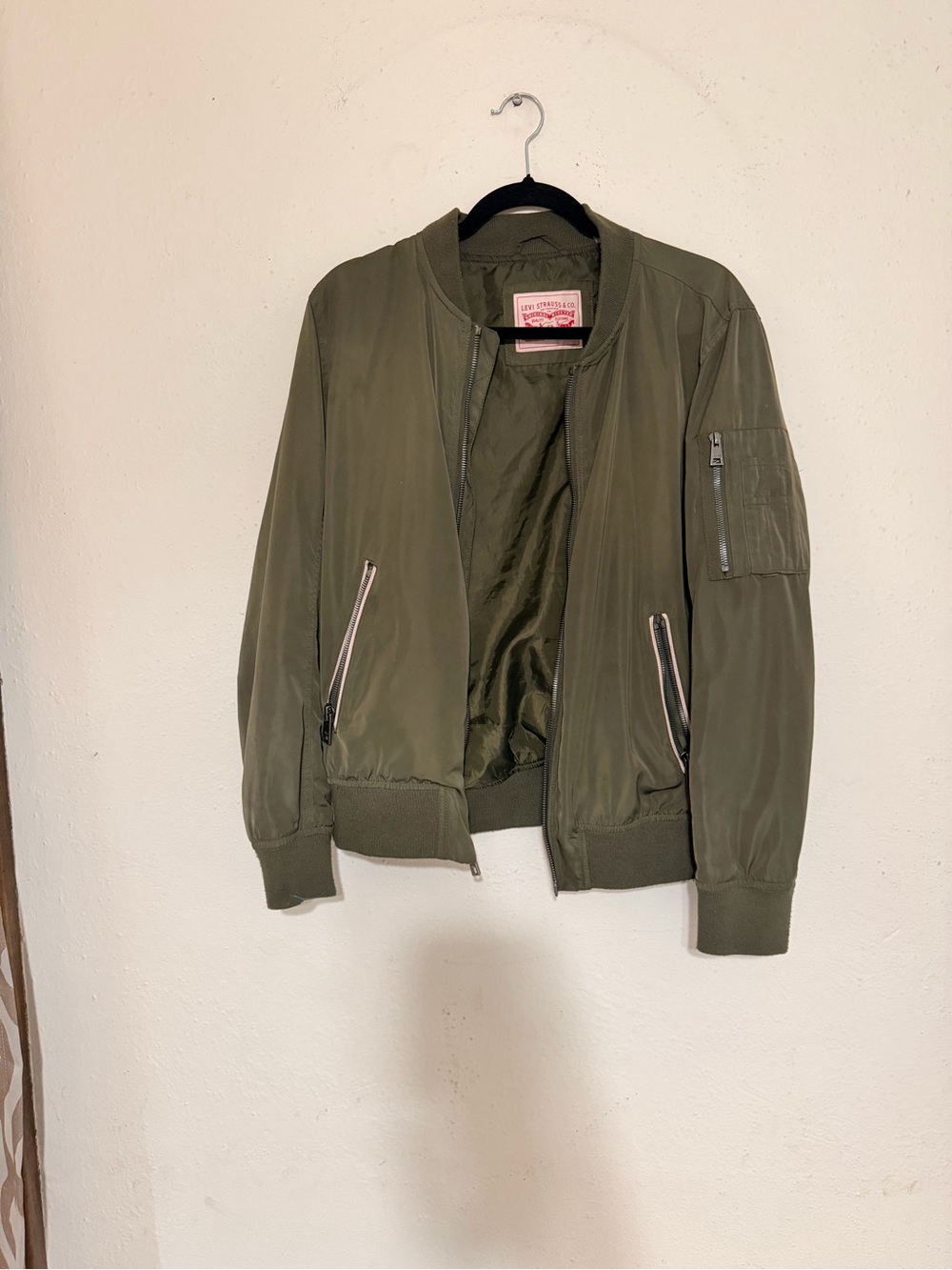 Utility Bomber Jacket in Olive Green - Women's